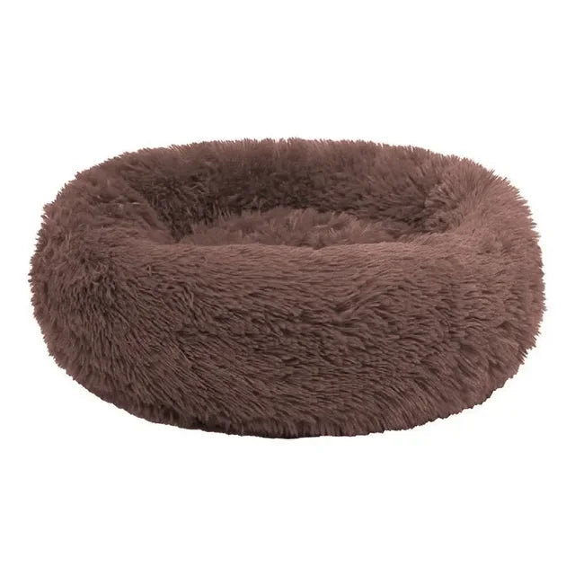 Round Cat Nest Plush Soft Mat For Small Dogs Cats Nest Fluffy Kennel